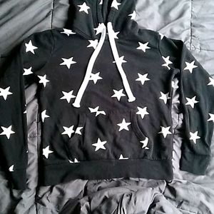 Reflex hoodie black with white stars